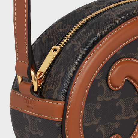 OVAL BAG CUIR TRIOMPHE IN TRIOMPHE CANVAS AND CALFSKIN TAN - Image 4